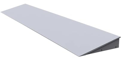MMOU Auffahrrampe Pkw Bordsteinrampe Rollstuhlrampe Auffahrkeil Türschwellenrampe Schwellenrampe Auffahrhilfe Übergangsstreifen rutschfeste Oberfläche, Grau (Color : Gray, Size : 100 * 18 * 3cm)
