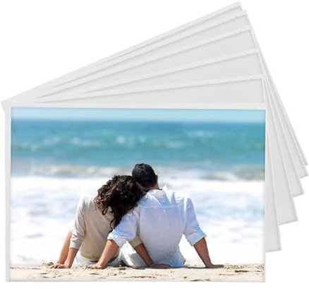 WIGUROE Magnetic Photo Frames for Fridge, 15 Pack Magnetic Picture Frame A6-10x15 cm, Self Adhesive Magnetic Photo Fridge Frame Pockets Clear for Paintings, Photos, Notices, Certificate (white)