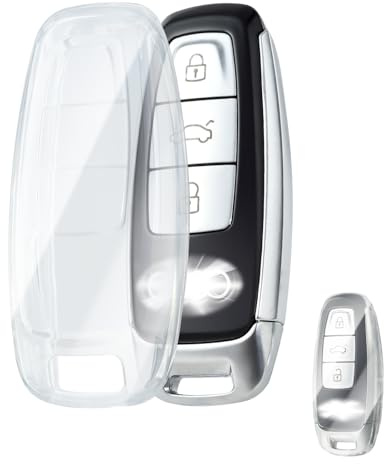 OFFCURVE Schlüsselhülle Transparent für Audi A4 B8 S4 RS4 A6 S6 Q5 A5 A7 A8