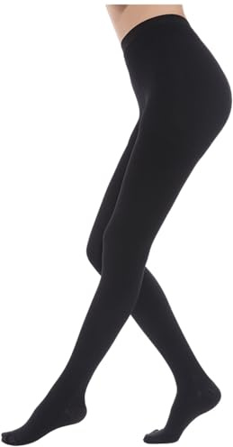 20-30 mmHg Medical Compression Tights for Women Men Long Class II with Closed Toe Graduated Compression Lipedema Support Stockings for Pregnancy Varicose Veins Edema, black, L