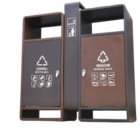 Contenedor de residuos Contenedores de basura clasificados de acero inoxidable for exteriores Contenedores de basura for exteriores for propiedades Lugares escénicos Contenedores for lugares escénicos