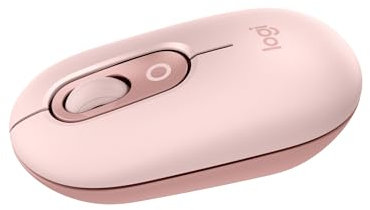 Logitech POP Mouse, Compact and Portable Wireless Bluetooth Mouse With Programmable Buttons and Quiet Clicks, Easy-Switch Between up to 3 Devices, Laptop, Tablet, PC - Rose