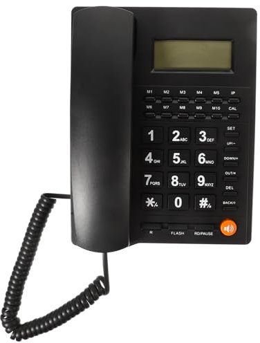 Tofficu Téléphone Fixe à Touches avec Identification De Appelant pour Seniors Téléphone Filaire pour Maison Bureau Et Hôtel pour Usage Quotidien