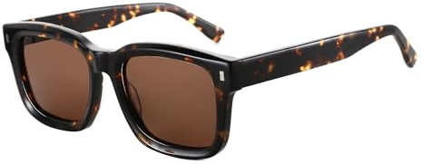 ZENOTTIC Polariserade Solglasögon - Fyrkantig Form, Klassiska UV100% Skydd för Män, Kvinnor - Stora Designade Unisex