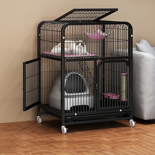 Laufställe für Hunde, Hundeboxen, Käfige für Hunde im Innenbereich, Doppelkäfig für Haustiere, viel Platz, mit Rollen und herausnehmbarem Tablett, großer Käfig für kleine/mittlere/große Haus