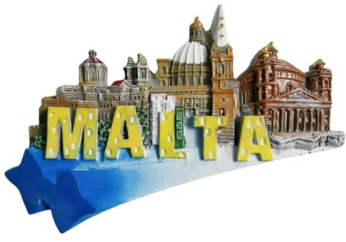 Magnete da frigorifero Malta, souvenir da viaggio, decorazione 3D artigianale