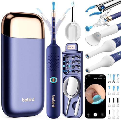 Nettoyeur Oreille Camera, 1920P HD Flexible Otoscope Oreille avec Pince, Cure Nettoyant Oreille, Outil de Nettoyage d'oreille pour Adultes et Enfants