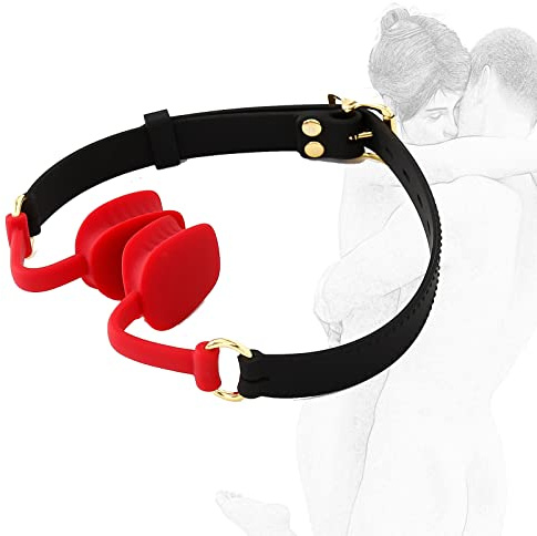 TRQOYTU Mordaza Bucal De Silicona SM Mordaza Bucal Ajustable Bondage Toy BDSM Bondage Erótico Dilatadores Bucales Mordaza De Bola Fetiche Apertura De Boca Bondage Juguete Sexual Para