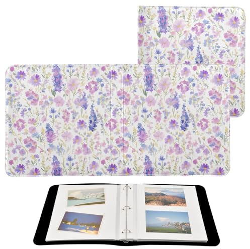 Álbumes de fotos de acuarela, floral, botánico, bohemio, acuarela, para fotos de todos los tamaños, páginas autoadhesivas, fotos de 4 x 6, 5 x 7, 6 x 8 pulgadas