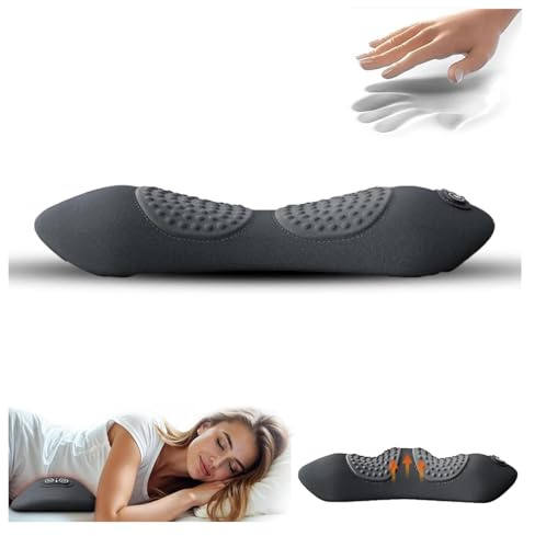 Smooth Spine Triple Fusion Rückenmassagegerät für Stuhl und Bett, 3-in-1 mit Wärme und Vibration für Ischias, Traktionsgerät zur Linderung von Schmerzen im unteren Rücken, Schwarz