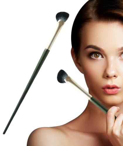 Pinceau de contour incliné, pinceau éventail, pinceau de contour en forme de demi-éventail | Outils de maquillage, poils souples, pinceau incliné, pinceau surligneur, cosmétiques, fard à joues, pour