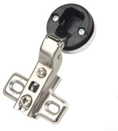 Vidonergy Paquete de 2 bisagras de gabinete para puertas de cristal, diámetro de copa de 35 mm, 11 mm de grosor, compatible con vidrio de 4 a 8 mm, acero laminado en frío, acabado plateado