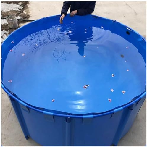 Grande piscina rotonda in tela da 200 cm, per acquario fuori terra con staffa, facile da installare, ideale per stoccaggio dell'acqua e irrigazione, perfetta per giardino e cortile