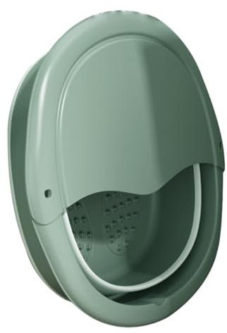Gatuida Cubo para Baño de Pies Plegable Verde Diseño Ahorrador de Espacio, Material Pvc y Fácil de Limpiar Adecuado para Relajación en Casa