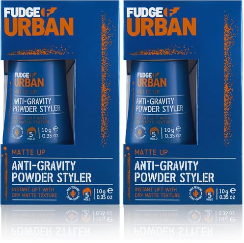 Fudge Urban Anti-Gravity Styling Powder for Men, Invisible, Volumizing Texture with Matte Look, Hair Powder Men, 10 g (Pack of 2)