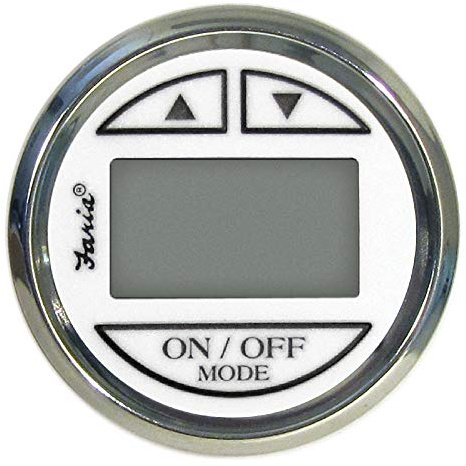 FARIA BEEDE 13850 Chesapeake Stainless Steel Depth Sounder (Transom Mounted Transducer) SN2011-2, White, 53 mm