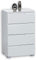 Stella Trading SPICE Commode en blanc brillant - Buffet moderne avec beaucoup d'espace de rangement pour votre salon - 100 x 80 x 40 cm
