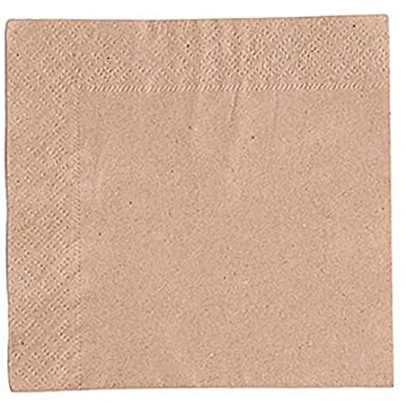Recycelte, ungebleichte Servietten, 24 cm, 2-lagig, 250 Stück