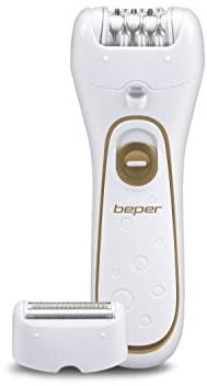 BEPER 3BEPI001 – Epilatore 2in1, Funzionamento a Filo o Ricaricabile, Plug&Play, Due Testine, Due Velocità, Rasoio e Silk-épil, Depilazione Veloce, Luce, Custodia e Spazzola Inclusi, Autonomia 40 Min
