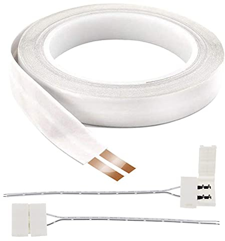 Câbles de haut-parleur super plats, 0,63 de large x 50 pieds de long | FROGBRO fils de haut-parleur auto-adhésifs Câbles à profil bas isolés, câble audio bricolage, 23 AWG,avec 2 connecteurs