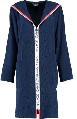 Bademäntel Damen Reißverschluss mit Kapuze Sea Salt Sand 3101 navy - 133