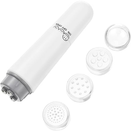 Healeved 1 set di 4 in 1 massaggiatore facciale elettrico massaggiatore estetico dispositivo di tonificazione mini agopressione massaggio elettrico per la cura della pelle (bianco)