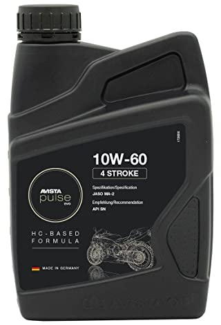 AVISTA Pulse Evo 4 Stroke 4-Takt Motorenöl SAE 10W-60 für Motorräder, erfüllt API SN 1L