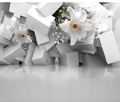 murando - Fototapete Premium-Vlies Blumen Lilien, 350x256 cm, Schlafzimmer | Premium-Vliesstoff, Full HD Druck, hochwertige Verarbeitung fürs Wohnzimmer, schnelle Montage, lichtbeständig, geruchsfrei