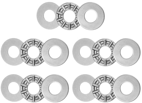 QUARKZMAN AXK0819 Axial Nadelrollenlager mit Unterlegscheiben 8mm Bohrung 19mm AD 2mm Dicke 5Stk