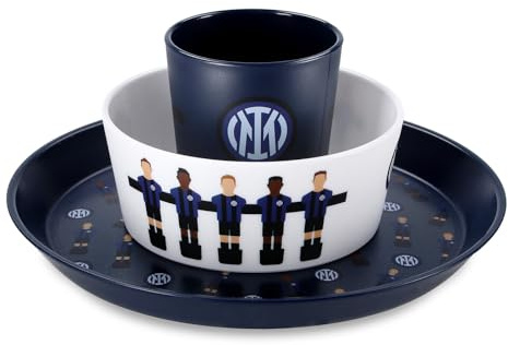 Inter – Accessori da tavola per bambini, Set Pappa, Collezione Infant Calcio Balilla, Prodotto Ufficiale