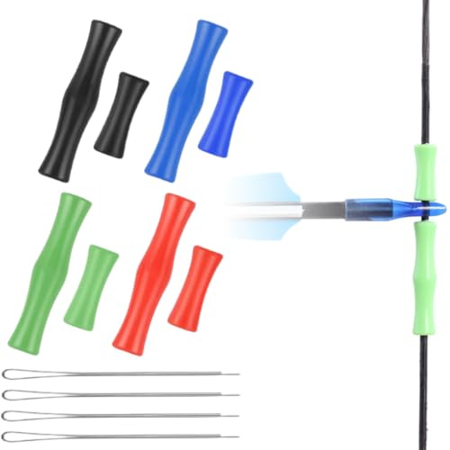 8 Stück bogenschießen zubehör, Bogenschießen Fingerschutz Silikon Bogensport Finger Protector Bowstring Schutzausrüstung Finger Tab Bowstring Finger Saver für Kind Jugend Erwachsen Anfänger schießen
