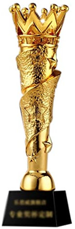 HLUONGTN Trofeo in Resina Placcata Oro Trofeo Corona Trofeo D'Onore Trofeo Alloro Trofeo Competizione/D/8X28Cm