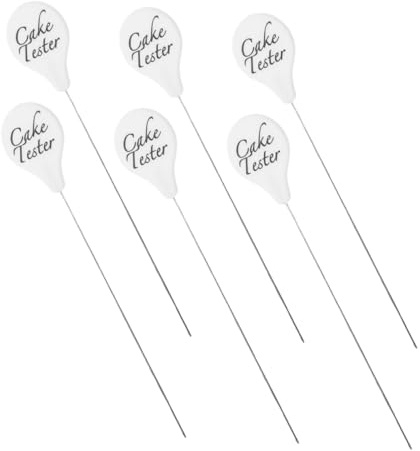 Garneck 6pcs Stainless Steel Cake Testing Needles Baking Equipment Cake Tester for Kitchen Home Baking Supplies