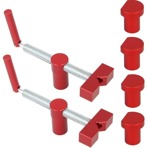 Lot de 2 colliers de serrage pour établi de table MFT de 20 mm avec 4 arrêts d'établi réglables
