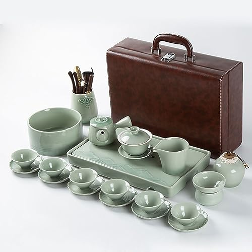 Juego de té Juego de té Juego de té Juego de Taza de té Juego de té de Kung Fu para el hogar Juego de Regalo de Taza de té de cerámica