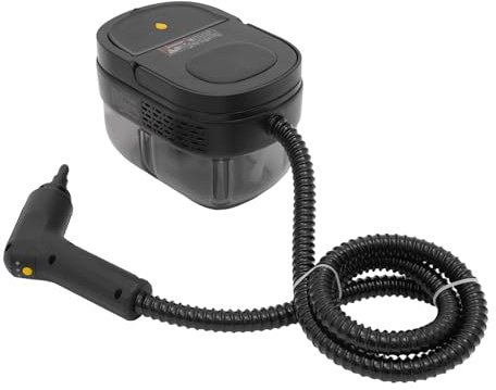 HarBin-Star - Pulitore a vapore, 1500 W, pulitore a vapore multiuso con raschietto e ugelli, 1600 ml, pulitore a vapore portatile, pulitore a vapore ad alta pressione per casa, auto (nero)