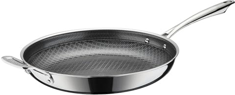 Cuisinart FusionElite+ Hybrid Nonstick Tri-Ply Stainless Steel Skillet, 12″ Skillet Frying Pan with Helper, PURELYSEAR Ceramic Nonstick Technology, Scratch Proof, Cool Grip Handles, Dishwasher Safe