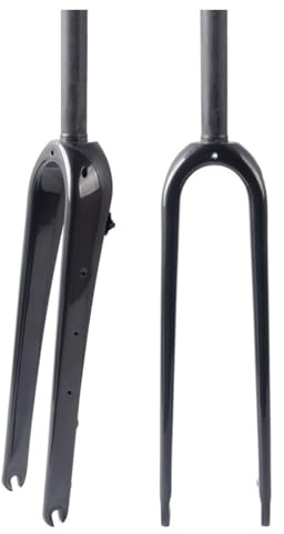 Fourche Rigide pour Vélo de Route Gravel 700C en Fibre de Carbone QR 9 X 100 mm Tube Droit/Conique 28,6 mm pour Pneus 55C Freins à Disque