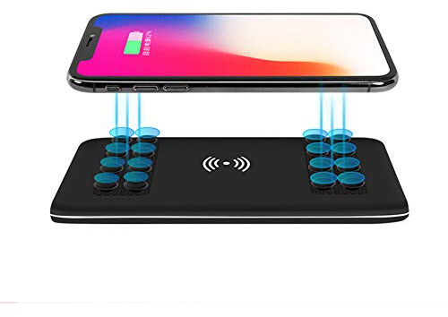 Power Bank,PowerBank Qi 12000mAh Wireless Portable, Ultra Slim Quick Fast Charging External Battery Packs Devices, black