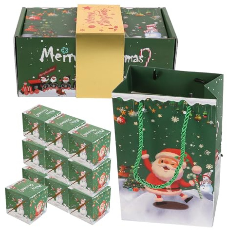 ZUNOXAZ Faltbare Pop Up Geschenkbox mit Explosionsmechanismus 10 Stück Grün Süßigkeitenbox für Weihnachten Geburtstag und Jubiläum Wiederverwendbare Pralinenschachtel mit Umschlag