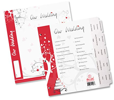 Ahh Hah! Wedding Kit Organizer: Pre-Printed Index Tabs for Three Ring Binder