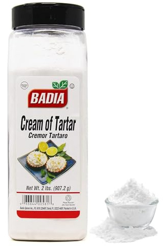 Badia Cream of Tartar, 2 Pounds – Premium Baking Stabilizer & Leavening Agent – Ideal for Fluffy Meringues, Perfect Baked Goods