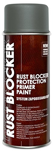Deco Color 12er Sparpack 400 ml Rust Blocker 4in1 Metallschutzlack Rost Stop Lack GRAU matt RAL 7016, 4in1 -Haftvermittler - Aktiver Rostschutz - schnelltrocknender Lack - effektiver Schutz