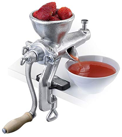 Westmark Saft- und Beerenpresse, Mit Schraubzwinge zur Tischmontage, Stahl, Starke Else, Silber, 97482260