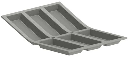 De Buyer - Plaque de 6 Financiers ELASTOMOULE en mousse de silicone - 21 x 17,6 cm, portion 9,5 x 4,4 cm -, Gris