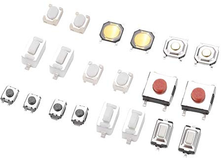 SMD Button, 250 stücke 10 Arten Tactile Push Button Mikroschalter Momentary Tact Sortiment Kit für Auto Fernbedienung Schlüssel mit Kunststoffbox