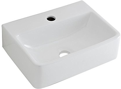 MILANO Countertop Wall Hung 1 Tap Hole Bathroom Basin Sink 400 x 295mm