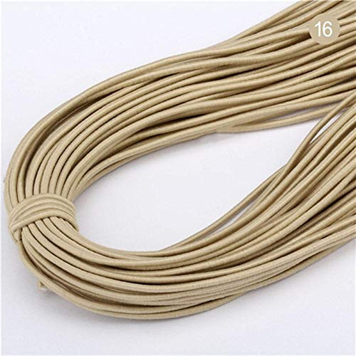 Cuerda elástica redonda de 2 mm de grosor, banda de goma gruesa, para hacer proyectos al aire libre, tienda de campaña, kayak, barco, costura, ropa, accesorios de 43 metros 2 mm Color 16