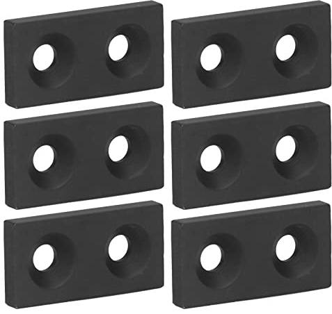10Pcs 2040 Aluminum Extrusion End Cap with Double Holes for T-Slot Profiles Frame CNC Machines, Aluminum Alloy Accessories, Black Cover Plate