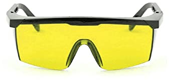 TopHomer Laser Goggles, Wrap-around 190nm-540nm Lunghezza d'onda Laser Occhiali di sicurezza OD +5 Lavoro Occhiali protettivi per la protezione degli occhi - Giallo